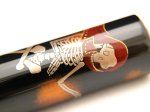 Photo1: AGJ Original Maki-e Fountain pen #76 "Skeleton" Sailor Togidashi Taka Maki-e Kyoto Japan Wa (1)