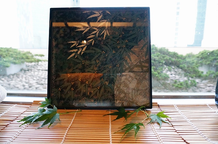 AGJ Kimono-Glass Dish bamboo08